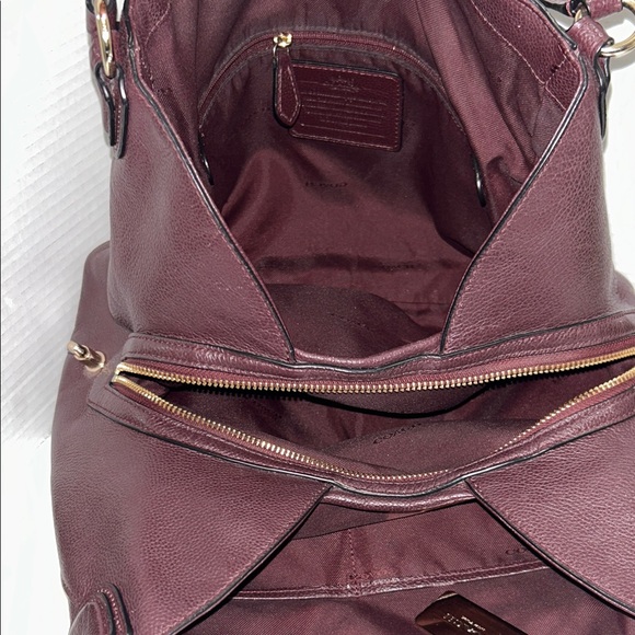 Coach Burgundy Leather Shoulder Bag - Picture 11 of 14